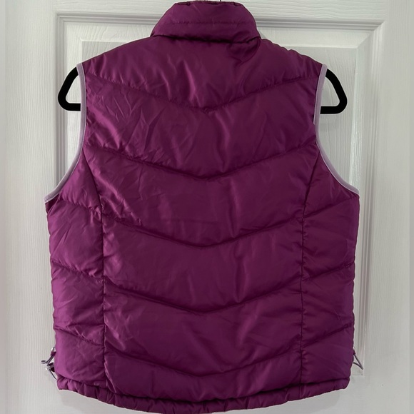 LL Bean Vest Goose Down Reversible Insulated Puffer Purple/light purple Small - Picture 2 of 10